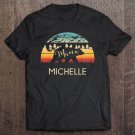 Tadostore Michelle Name Gift Retro Sun Personalized Mama Bear Tee Shirt