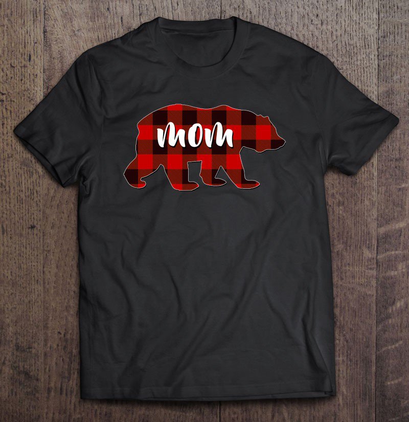 Tadostore Red Plaid Mom Buffalo Matching Family Mama Pajama Christmas Tee Shirt