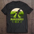 Tadostore Womens Vintage Retro 2 Kids Mamasaurus Dinosaur Lover Tee Shirt