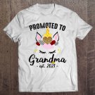 Tadostore Promoted To Grandma 2021 Soon To Be Grandmother Unicorn Gift Tee Shirt