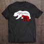 Tadostore Mama Bear With Cub Red Buffalo Plaid Mom Christmas Tee Shirt