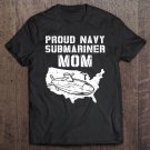 Tadostore Womens Proud Navy Submariner Mom Us Flag Submarine Mother Son Gift Tee Shirt
