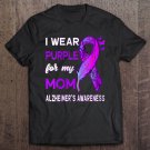 Tadostore Womens Alzheimer's Awareness I Wear Purple Ribbon Products For Mom Tee Shirt