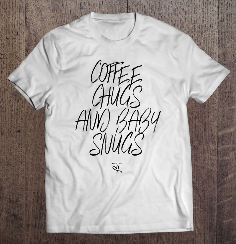 Tadostore Womens Funny Coffee Chugs And Baby Snugs - Heart Graphic Raglan Baseball Tee Tee Shirt