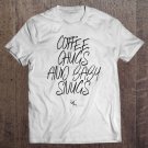 Tadostore Womens Funny Coffee Chugs And Baby Snugs - Heart Graphic Raglan Baseball Tee Tee Shirt
