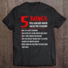 Tadostore 5 Things You Should Know About My Grammy Shirt Mother's Day Tee Shirt