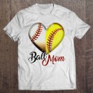Tadostore Funny Ball Mom Heart Tshirt Gift For Baseball Players Tee Shirt
