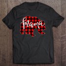 Tadostore Womens Red Plaid Mama Bear Matching Pajama Family Buffalo Momma Tee Shirt