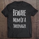 Tadostore Womens Funny Gift For Mom Of A Threenager V-Neck Tee Shirt