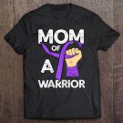 Tadostore Womens Mom Of A Warrior Epilepsy Day Purple Ribbon Epileptic Gift Tee Shirt