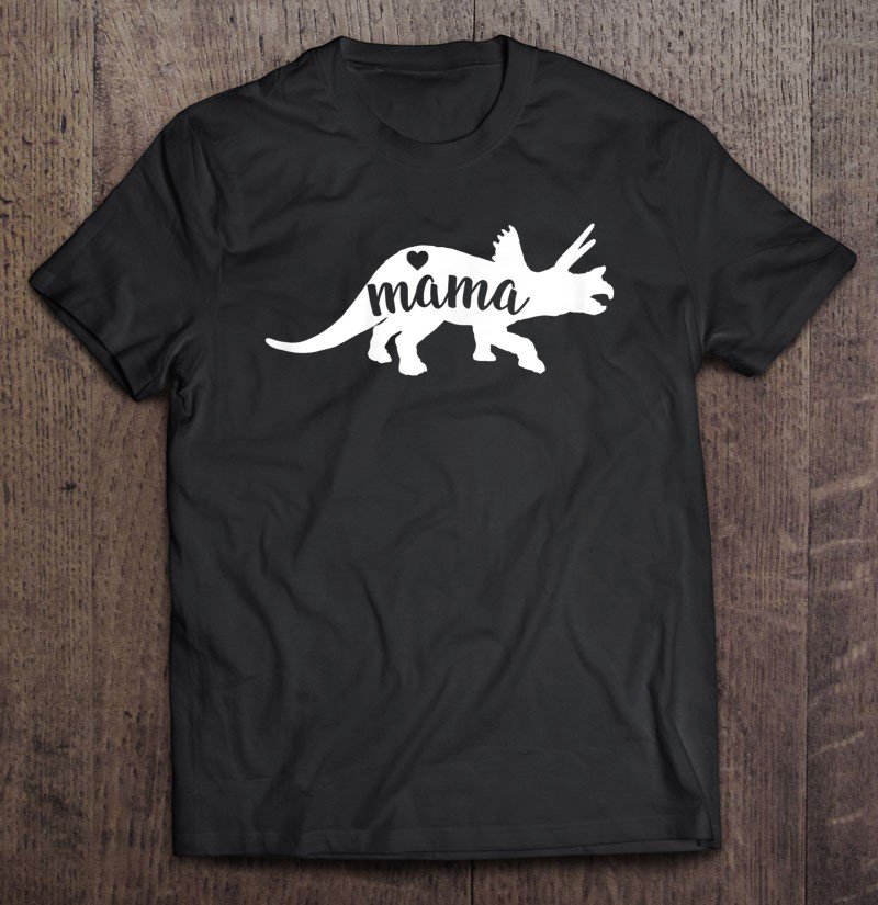 Tadostore Womens Funny Mamasaurus Triceratops Mom Dinosaur Mothers Day Tshirt Tee Shirt