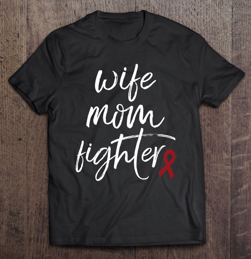 Tadostore Brain Aneurysm Awareness Products Ribbon Fighter Mom Tee Shirt