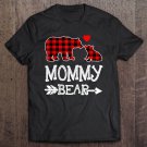 Tadostore Red Plaid Mommy Bear Christmas Pajama Matching Family Gift Tee Shirt