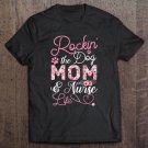 Tadostore Womens Rockin The Dog Mom & Nurse Life Dog Lover Gift For Nurses Tank Top Tee Shirt
