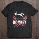 Tadostore Womens Farm Animal Mom Parent Women Girls Donkey V-Neck Tee Shirt