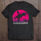 Tadostore Vintage Retro 2 Kids Mamasaurus Sunset Funny Gift For Mother Tee Shirt