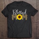 Tadostore Blessed Mom Leopard Print Sunflower Tee Shirt