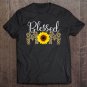 Tadostore Blessed Mom Leopard Print Sunflower Tee Shirt