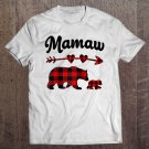Tadostore Mamaw Bear Christmas Pajama Red Plaid Buffalo Family Gift Raglan Baseball Tee Tee Shirt