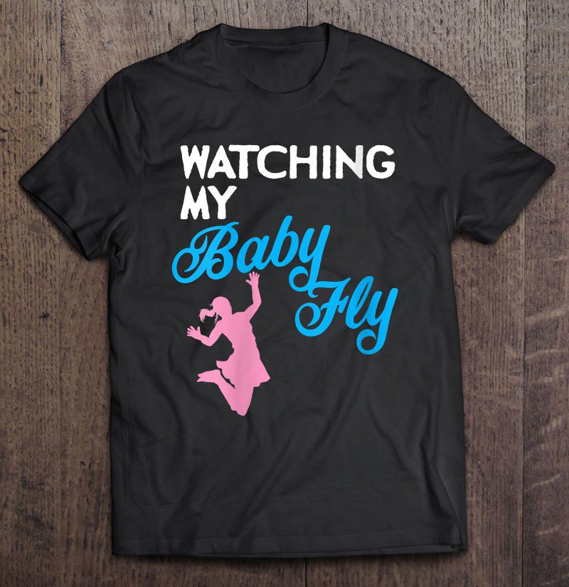 Tadostore Womens Cheer Mom Gift Watching My Baby Fly Cheerleader Flyer Tee Shirt