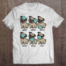 Tadostore Pug Dog Wearing Face Mask Social Distancing Quarantine Gift Tee Shirt