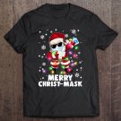 Tadostore Merry Christ-Mask Xmas 2020 Santa Dabbing Wearing Mask Gift Tee Shirt