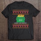 Tadostore Merry And Bright 2020 Dumpster Fire Ugly Christmas Sweater Premium Tee Shirt