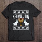 Tadostore Meowzel Tov Cat Mask Menorah Ugly Hanukkah Quarantine Gift Tee Shirt