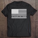 Tadostore Veterans For Trump With White Horizontal Flag Design Tee Shirt