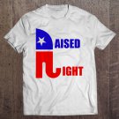 Tadostore Raised Right Republican Elephant Pro Trump 2020 Patriotic Tee Shirt