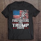 Tadostore Firefighters For Trump 2020 Thin Red Line American Flag Tee Shirt