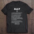 Tadostore Ally Is A Verb Definition - Black Owned - Black Lives Matter Tee Shirt