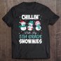 Tadostore Chillin' With My 5Th Grade Snowmies Masks Teacher Christmas Tee Shirt