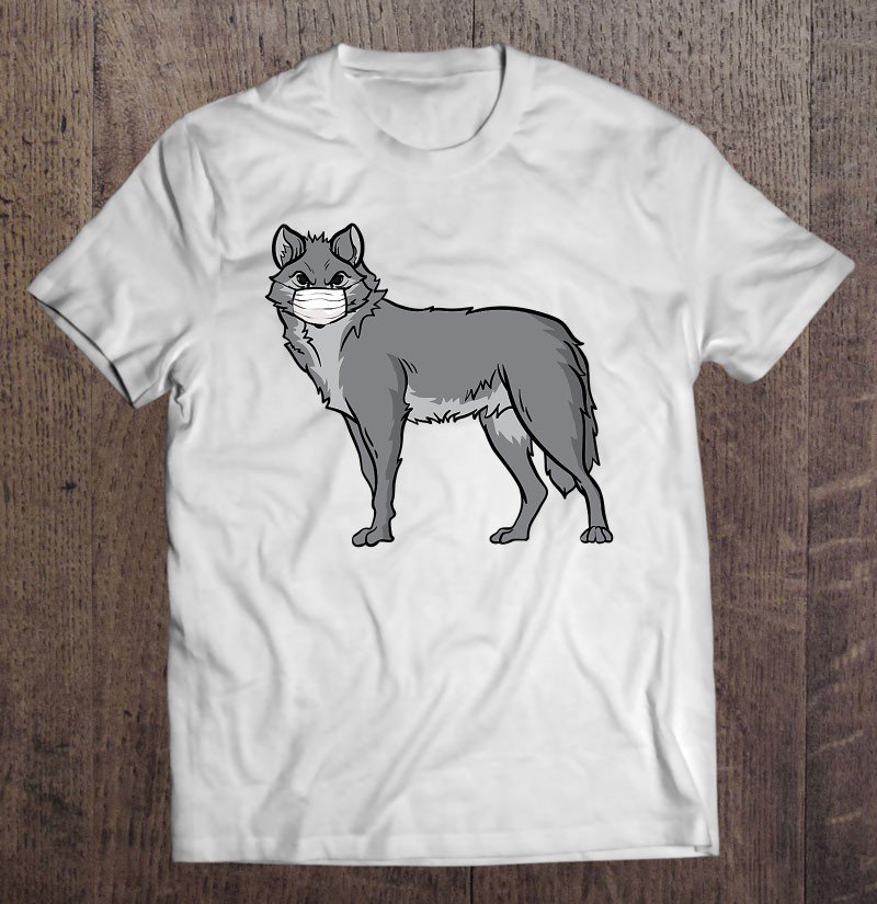 Tadostore Wolf Wearing Medical Face Mask Tee Shirt