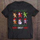 Tadostore Dabbing Santa Mask Quarantine Christmas 2020 Pajama Reindeer Tee Shirt
