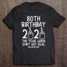 Tadostore 80Th Birthday Quarantined 2020 Toilet Paper Funny Bday Gift Tee Shirt