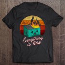 Tadostore 2020 Dumpster Fire Retro Sunset Funny Premium Tee Shirt
