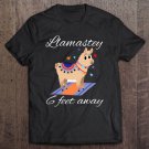 Tadostore Llamastay 6 Feet Away Funny Llama Yoga Social Distancing Tee Shirt