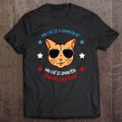 Tadostore My Cat Is A Democrat 2020 Fun Support Sign Joe Biden Aviator Tee Shirt