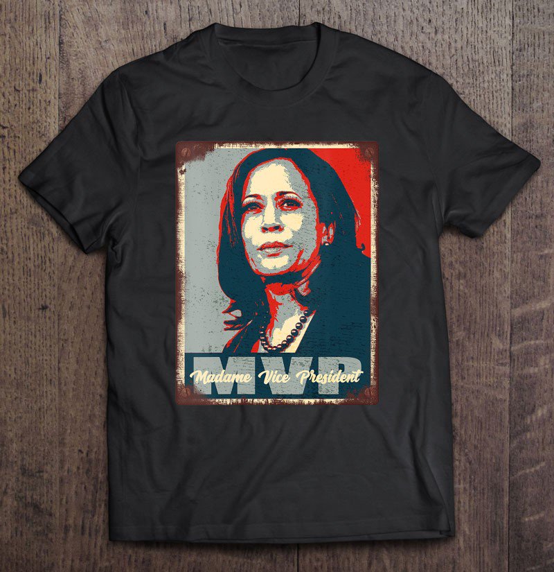Tadostore Womens Vintage Old Rusty Tin Design - Mvp Kamala Harris Tee Shirt