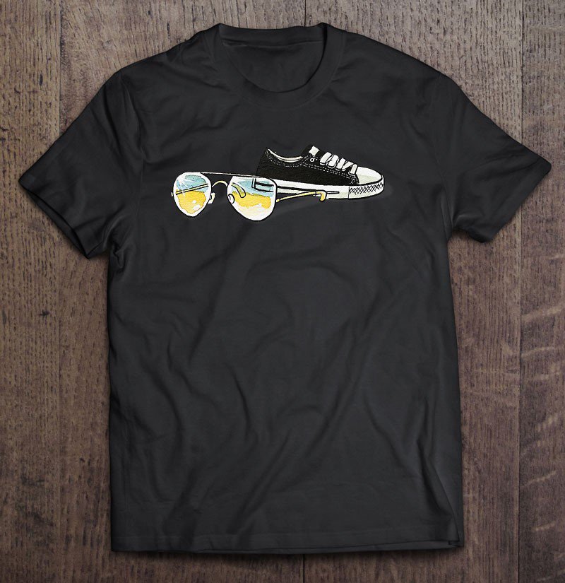 Tadostore Joe Biden Kamala Harris Aviator Sunglasses Chuck Sneakers Tee Shirt