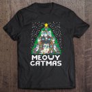 Tadostore Meowy Catmas Christmas Tree Cats Mask Xmas Quarantine Gift Tee Shirt