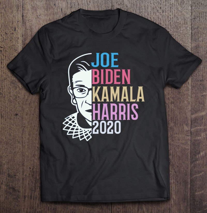 Tadostore Notorious Rbg Joe Biden Kamala Harris 2020 Vintage Style Pullover Tee Shirt