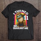 Tadostore I Turned 11 In Quarantine Dabbing Sloth 11Th Birthday Kids Tee Shirt