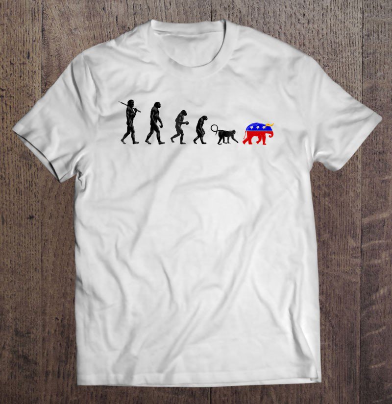 Tadostore Funny Pro-Democrat Anti-Republican Devolution Tee Shirt
