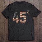Tadostore Womens Trump 2020 45 Squared Second Term Presidential Supporter Tee Shirt