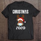 Tadostore Christmas 2020 Rudolph Reindeer Mask Funny Family Matching Premium Tee Shirt