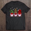 Tadostore Quarantine Christmas Gnomes Wearing Mask Buffalo Plaid Tee Shirt