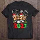 Tadostore 2021 Happy New Year Reindeer Face Mask Pajama Family Xmas Tee Shirt