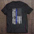 Tadostore Trump 2020 Back The Blue American Flag Thin Blue Line Police Tee Shirt